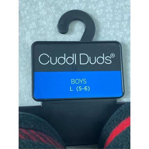 Cuddl Duds BOYS LARGE (5-6) Fleece Clog Slippers IN RED PLAID - Picture 6 of 10